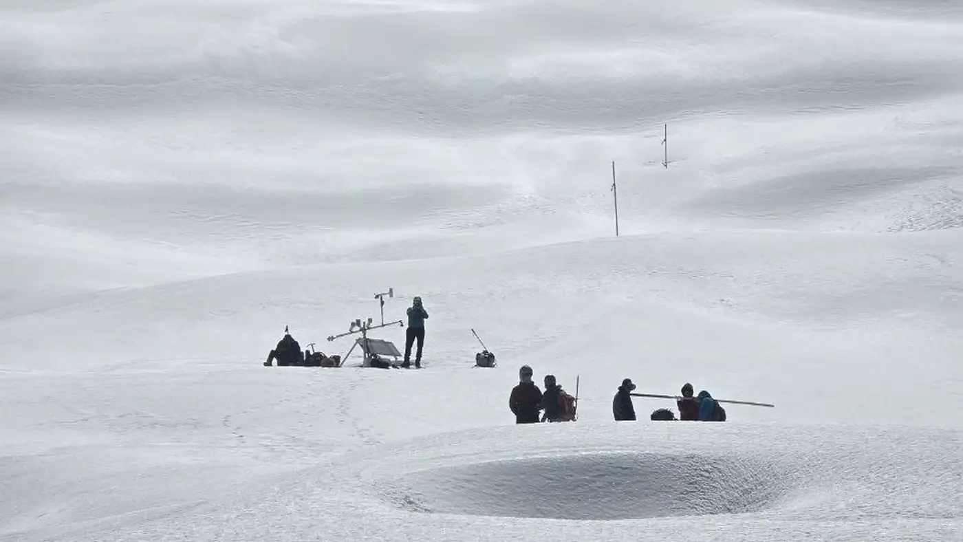 Clean snow surface with undulating forms, used as a conceptual high-reflectance endpoint